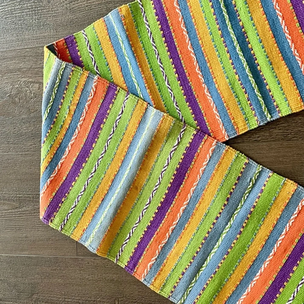 Handwoven From Cotton Table Runner 13/67 Inches
